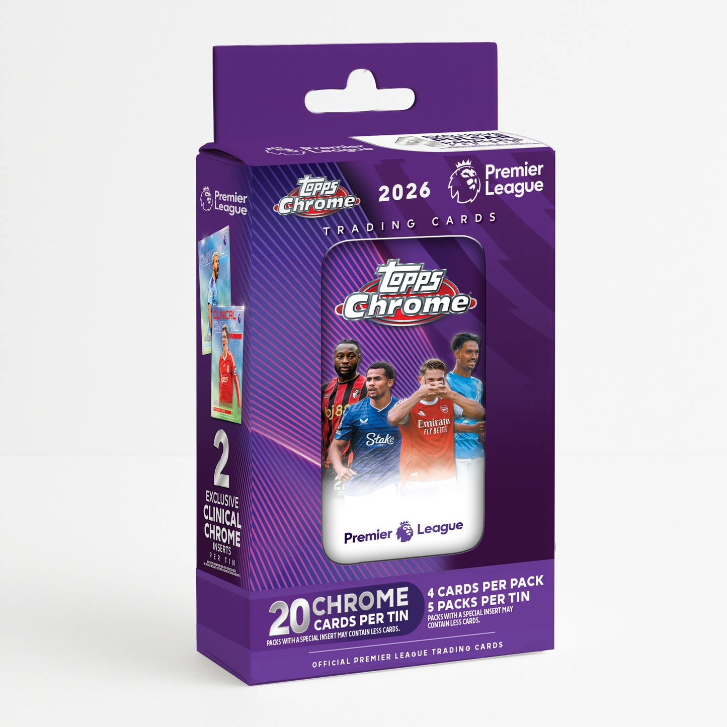 Topps Chrome Tin Box Premier League 2026